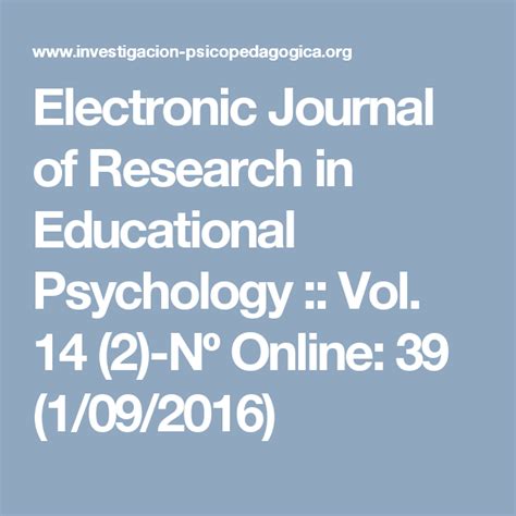 electronic journal of research in educational psychology